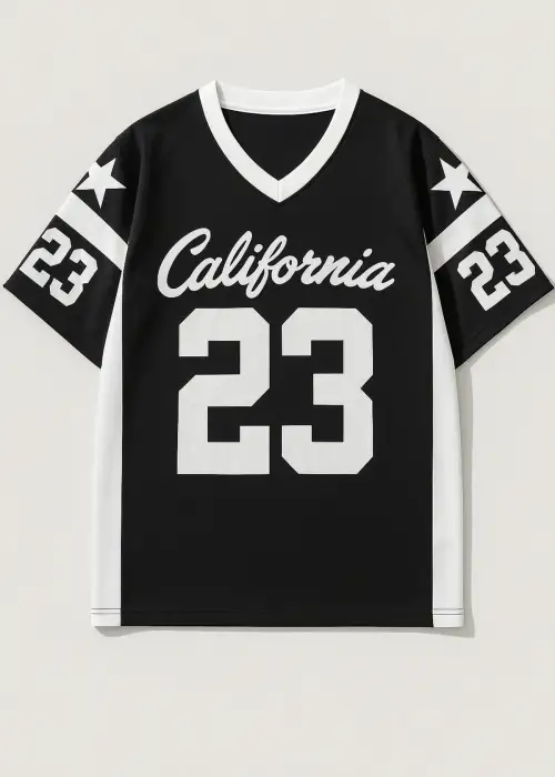 23 California Detail Jersey Siyah Forma