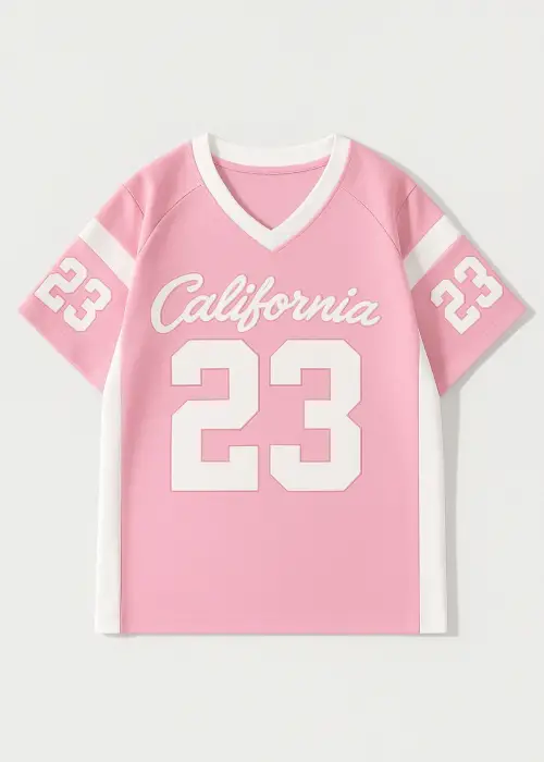 23 California Detail Jersey Pembe Forma