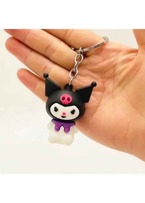 Kuromi kız erkek Sanrio anahtarlık Kawaii