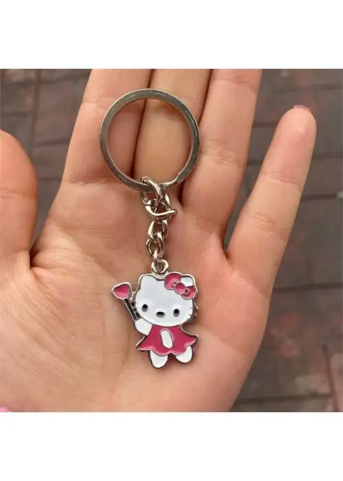 Hello Kitty With Flower Anahtarlık