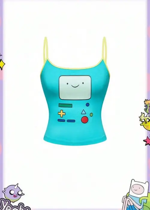 Mavi Adventure Time BMO Y2K Askılı Crop
