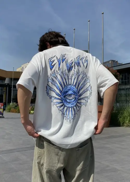 Eye Hearts Beyaz Oversize Tişört