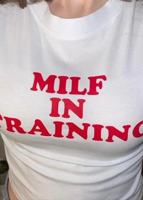 Beyaz Mılf In Traınıng Baskılı Crop