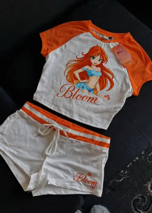 Bloom Dream Turuncu Şortlu Takım