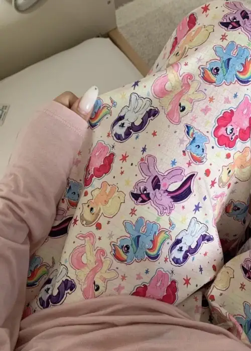 Unicorn Pony Baskılı Oversize Pijama Altı