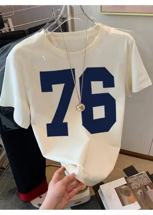 76 Baskılı Unisex Oversize T-shirt