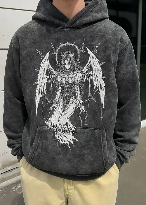 ANGEL MELEK Baskılı Unisex Oversize Yıkamalı Atlet