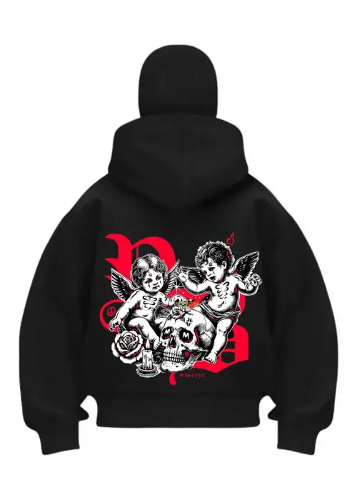 Baby Skull Siyah Samuray Kar Maske Sweatshirt Hırka