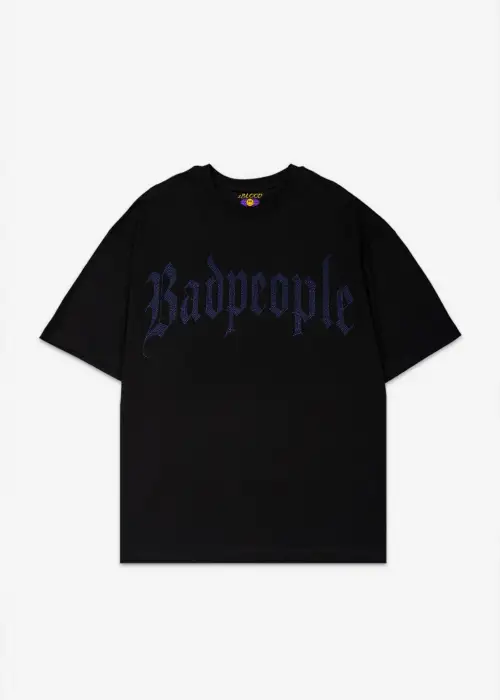 BadPeople Mavi Taş Baskılı Oversize Unisex T-shirt