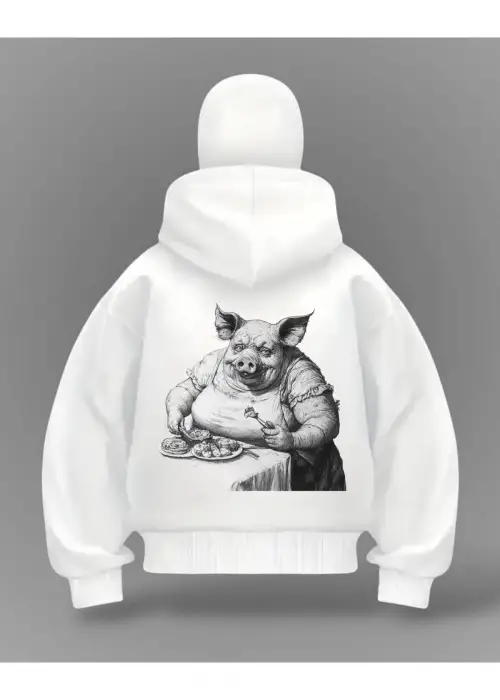 Baggy PIG Detail Full Mask Oversize Hırka