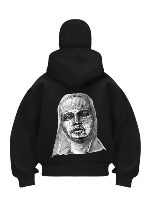 Baldwins Baskılı Siyah Samuray Kar Maske Sweatshirt Hırka