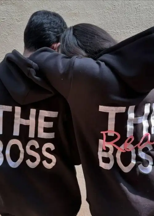 Black Sırt The Boss Sweatshirt