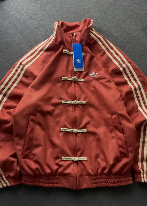 Kiremit Çizgili Retro Armor Oversize Unisex Ceket