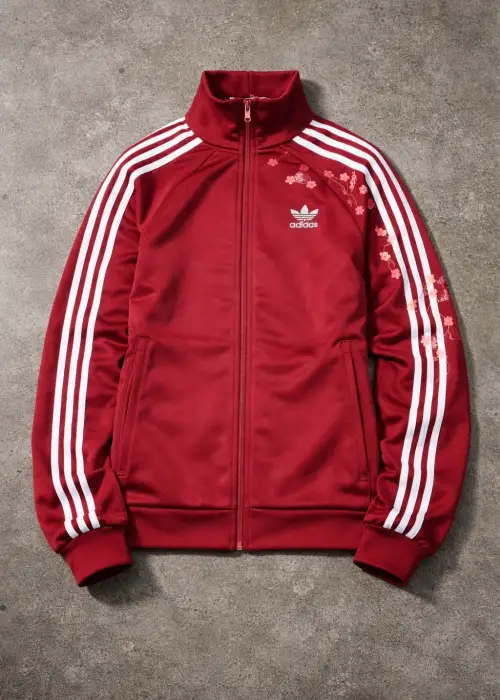 Bordo Flower Pembe Oversize Unisex Ceket