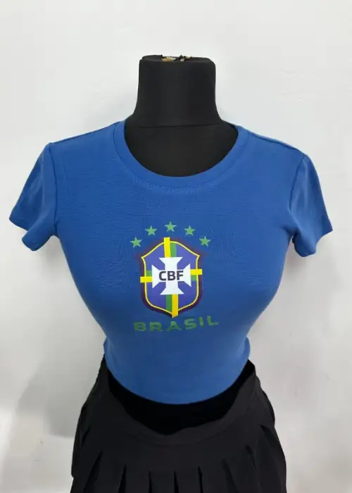 Brasil Logolu Mavi Crop