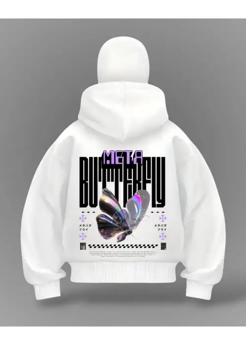 Butterfly Detail Full Mask Oversize Hırka