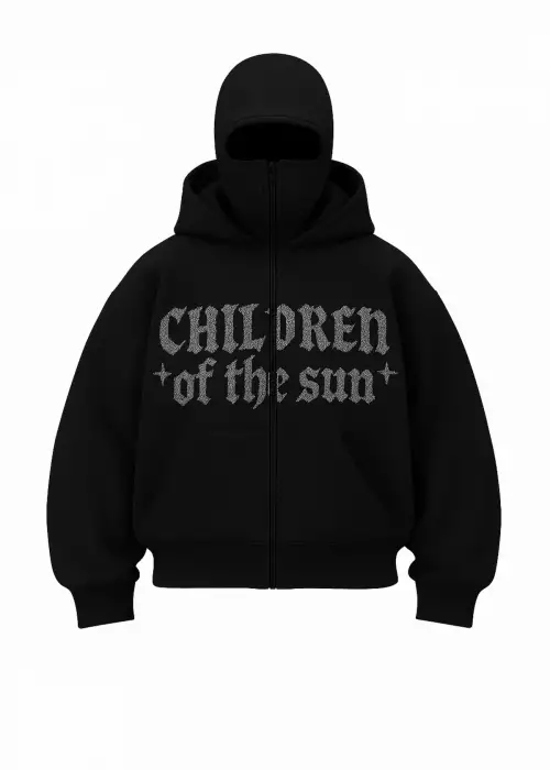 Children Of The Sun Taş Baskılı Maske Hırka