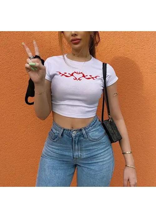 CLAWED HEART BASKILI SİYAH CROP