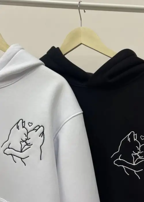 Cute Cat Sevgililer Günü Özel Oversize Sweatshirt