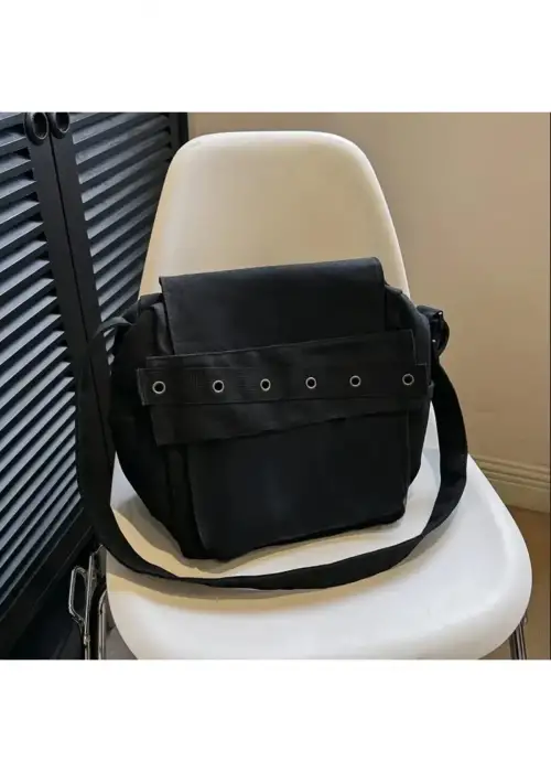 Siyah KUŞ GÖZÜ Çapraz Postacı Çanta