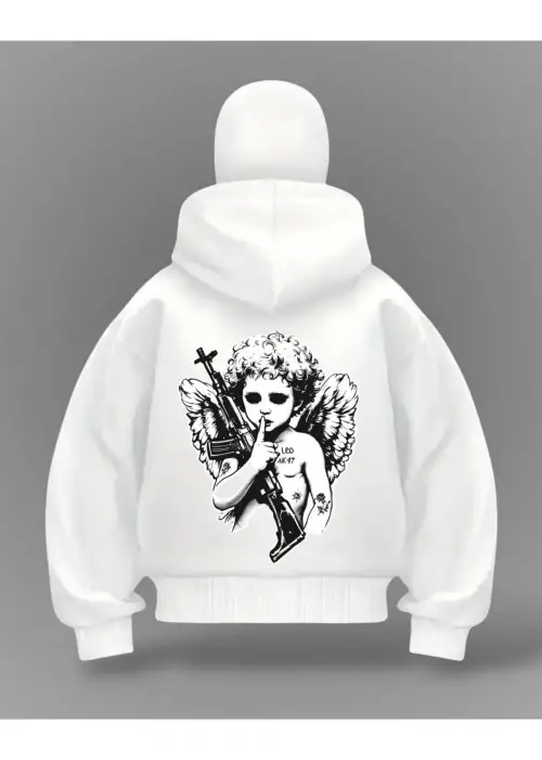 Devil Baby Detail Full Mask Oversize Hırka