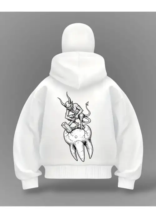 Devil Detail Full Mask Oversize Hırka