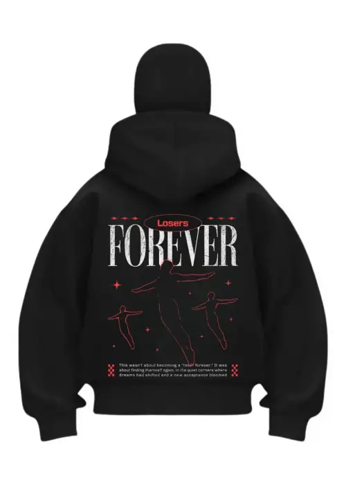 Forevers Baskılı Siyah Samuray Kar Maske Sweatshirt Hırka