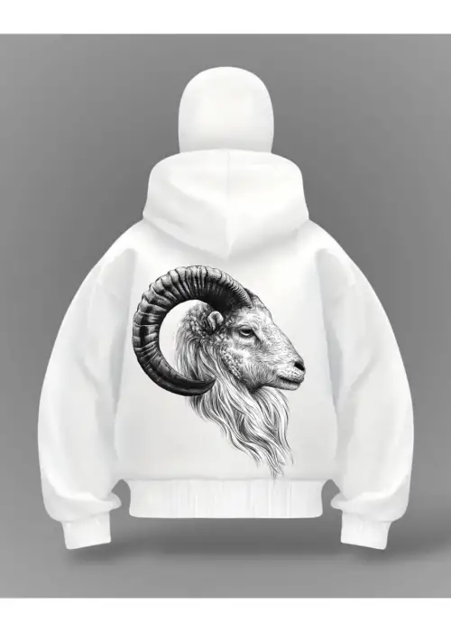 Goat Detail Full Mask Oversize Hırka