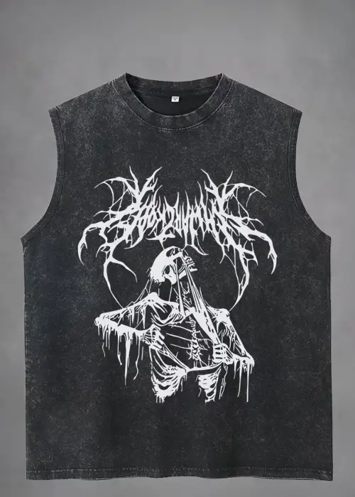 Gothic Skeleton Unisex Vintage Eskitme Atlet