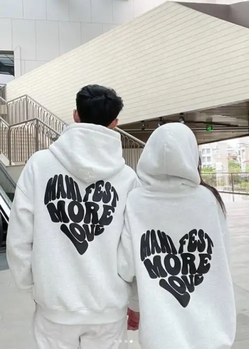 Grey Sırt Manifest More Love Sweatshirt