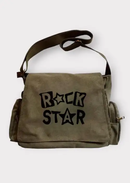 Haki Rock Star Postacı Çanta