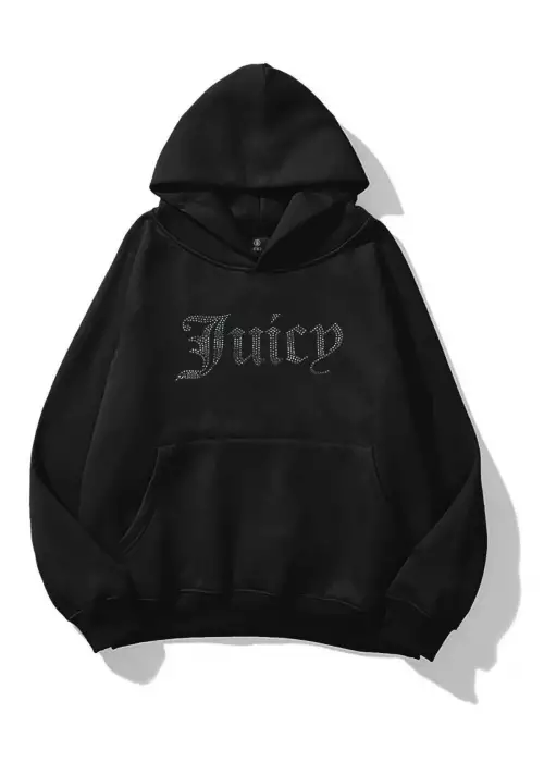 Harajuku Unisex Juicy Taş Baskılı Sweatshirt