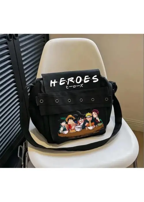 Heroes Bestfriend Night Date Baskılı Postacı Çantası