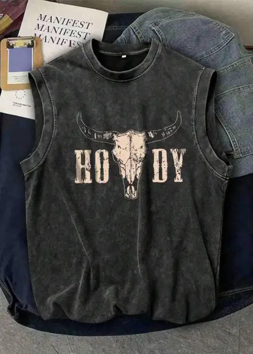 Hoody Baskılı Unisex Oversize Yıkamalı Atlet