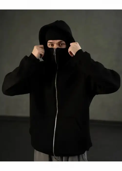 Kar Maskeli Ninja Unisex Sweatshirt Hırka kalın polar