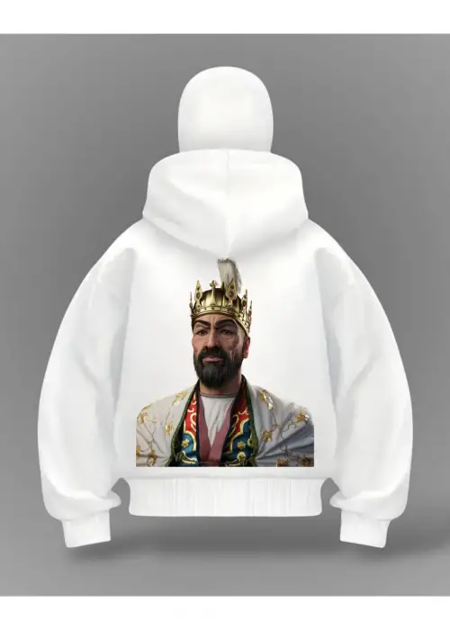 King Timur Detail Full Mask Oversize Hırka