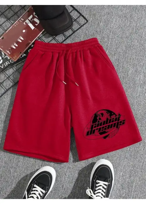 Kırmızı Global Dreams Detaylı Şort