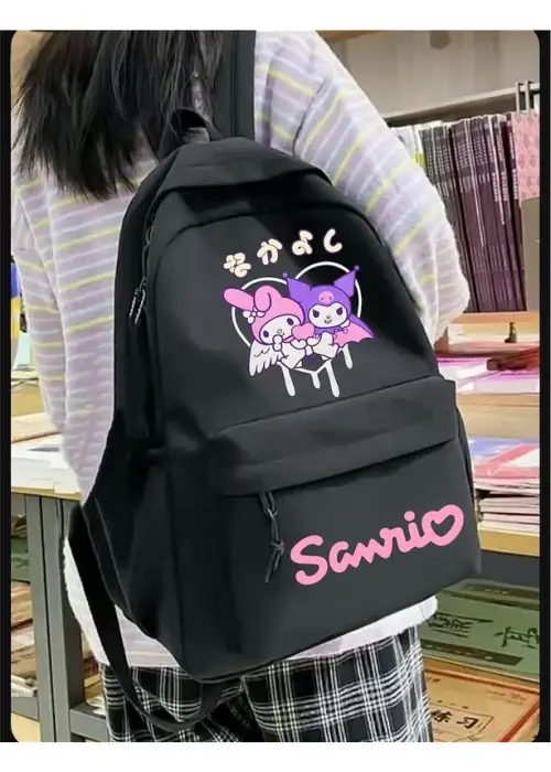 Kuromi Melody Sanrio Baskılı Unisex Okul Sırt Çantası