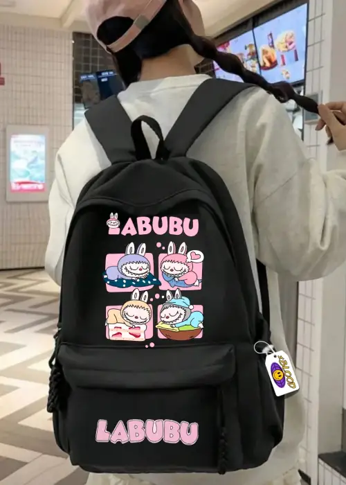 Labubu Baskılı Okul Sırt Çantası