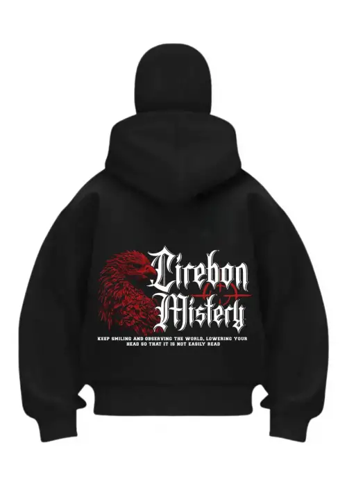 LireBorn Siyah Samuray Kar Maske Sweatshirt Hırka