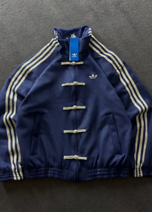 Lacivert Çizgili Retro Armor Oversize Unisex Ceket