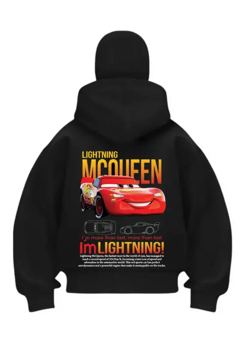 Mcquenn Siyah Samuray Kar Maske Sweatshirt Hırka