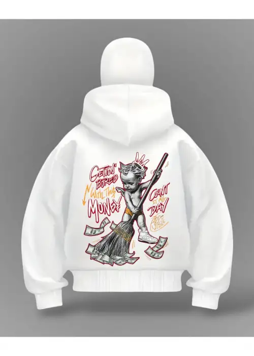 Money Clear Detail Full Mask Oversize Hırka