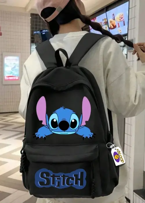 My Stitch Baskılı Okul Sırt Çantası