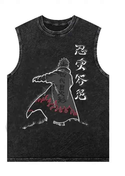 Naruto Anime Atlet Bisiklet Yaka Yıkamalı Vintage Unisex Oversize