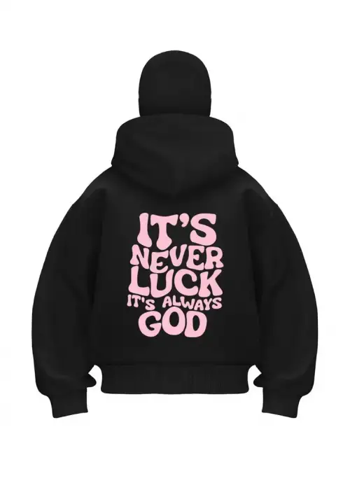Never Luck God Baskılı Kar Maskeli Ninja Unisex Sweatshirt Hırka