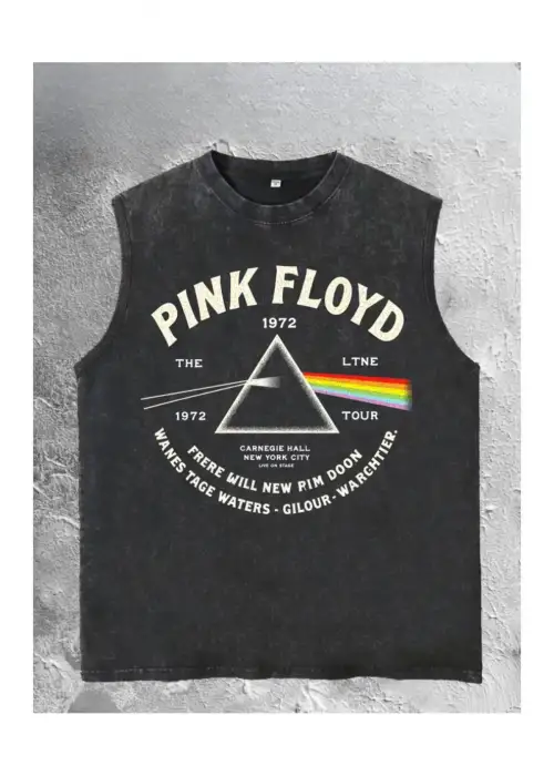 Pink Floyd Atlet Bisiklet Yaka Yıkamalı Vintage Unisex Oversize