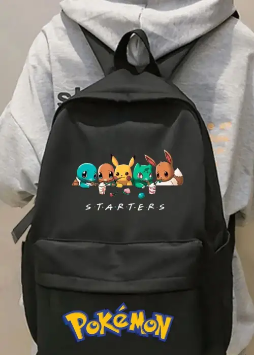 Pokemon Baskılı Okul Sırt Çantası