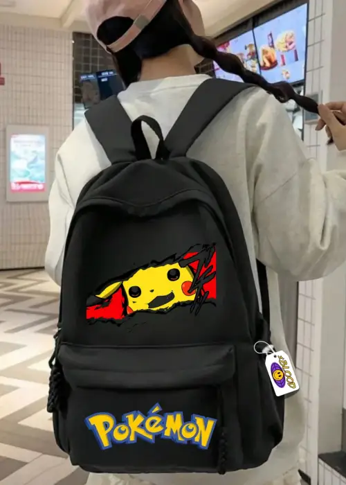Pokemon Go Baskılı Okul Sırt Çantası