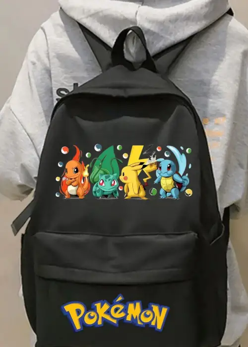 Pokemon Pikachu Baskılı Okul Sırt Çantası